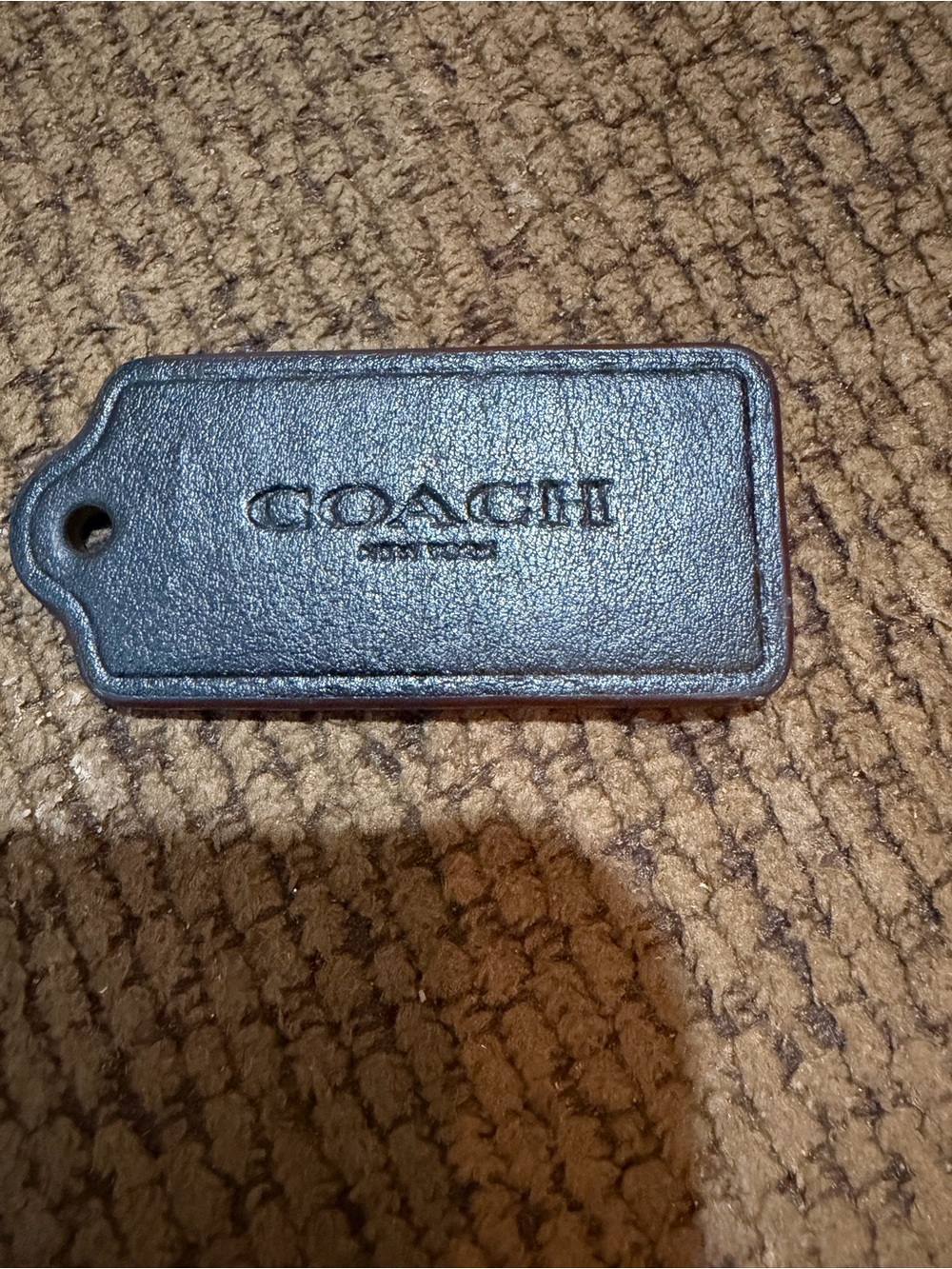 Coach Brown Leather Hangtag